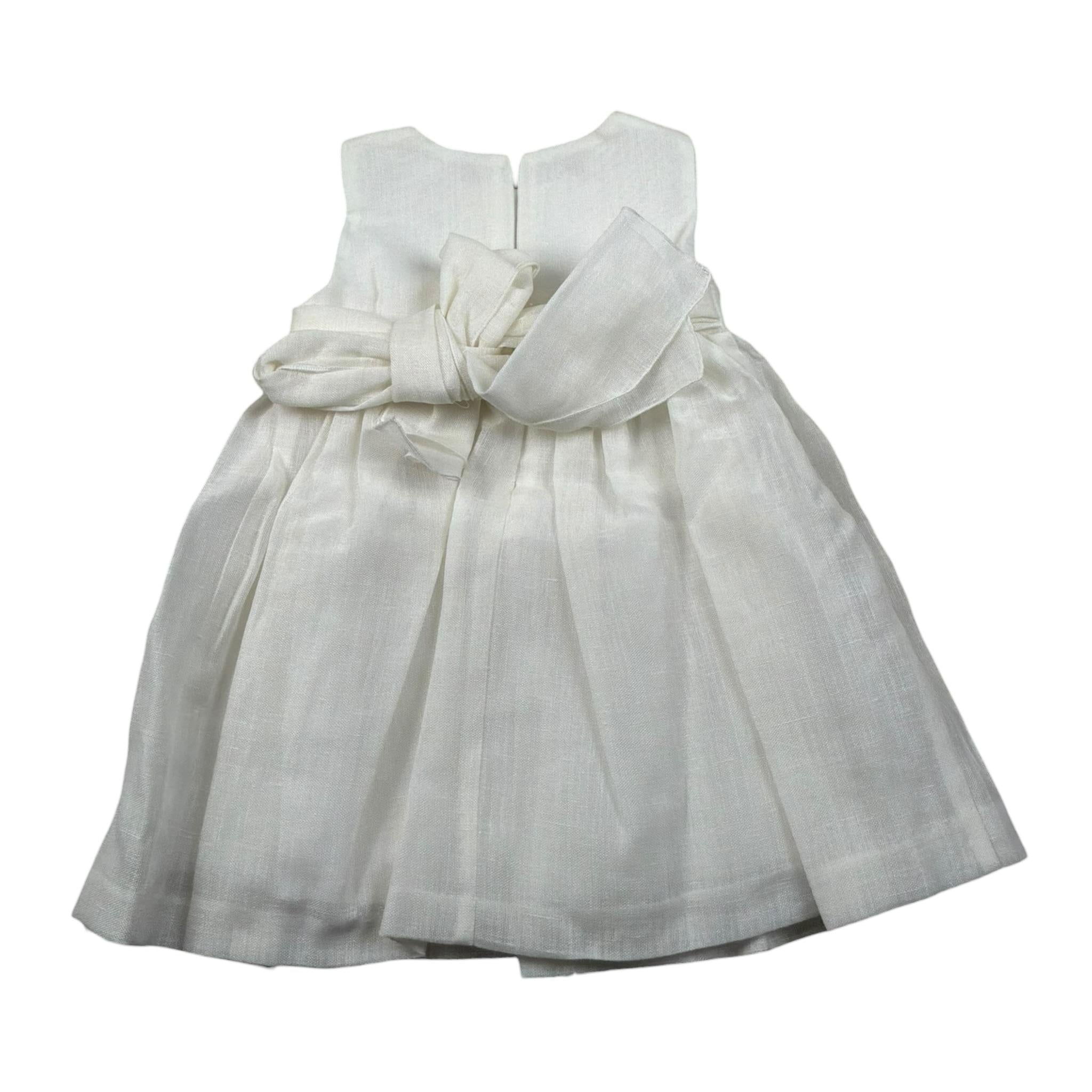 Le Bebe Abito Giromanica Tinta Unita per Neonata LBG4711 PANNA LE BEBE 