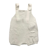 Wedoble Solid Color Overalls With White Pocket For Newborn