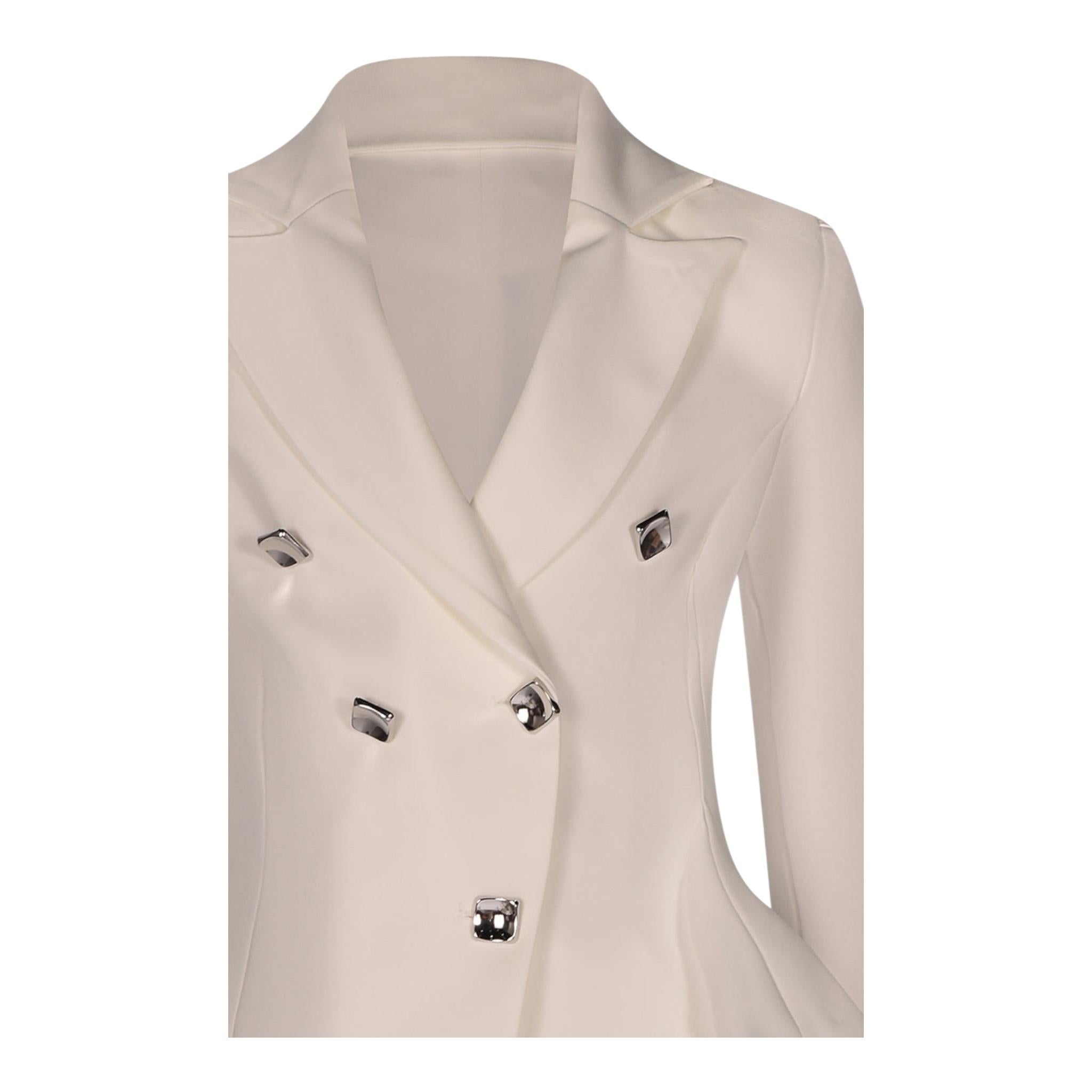 Fun & Fun Giacca Tinta Unita Doppiopetto per Bambina FNCJJK01073 BIANCO FUN & FUN 