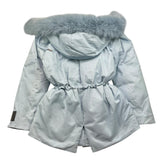 TRUSSARDI parka tinta unita con cappuccio Azzurro per Bambina TGA25030GB AZZURRO TRUSSARDI 