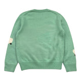 SAINT BARTH maglia girocollo tinta unita con stampa Verde per Bambina SHEEP VERDE SAINT BARTH 