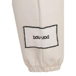 Dou Dou Pantalone Tinta Unita con Logo per Bambina DW6R20X PANNA DOU DOU 