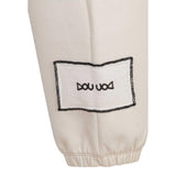 Dou Dou Pantalone Tinta Unita con Logo per Bambina DW6R20X PANNA DOU DOU 