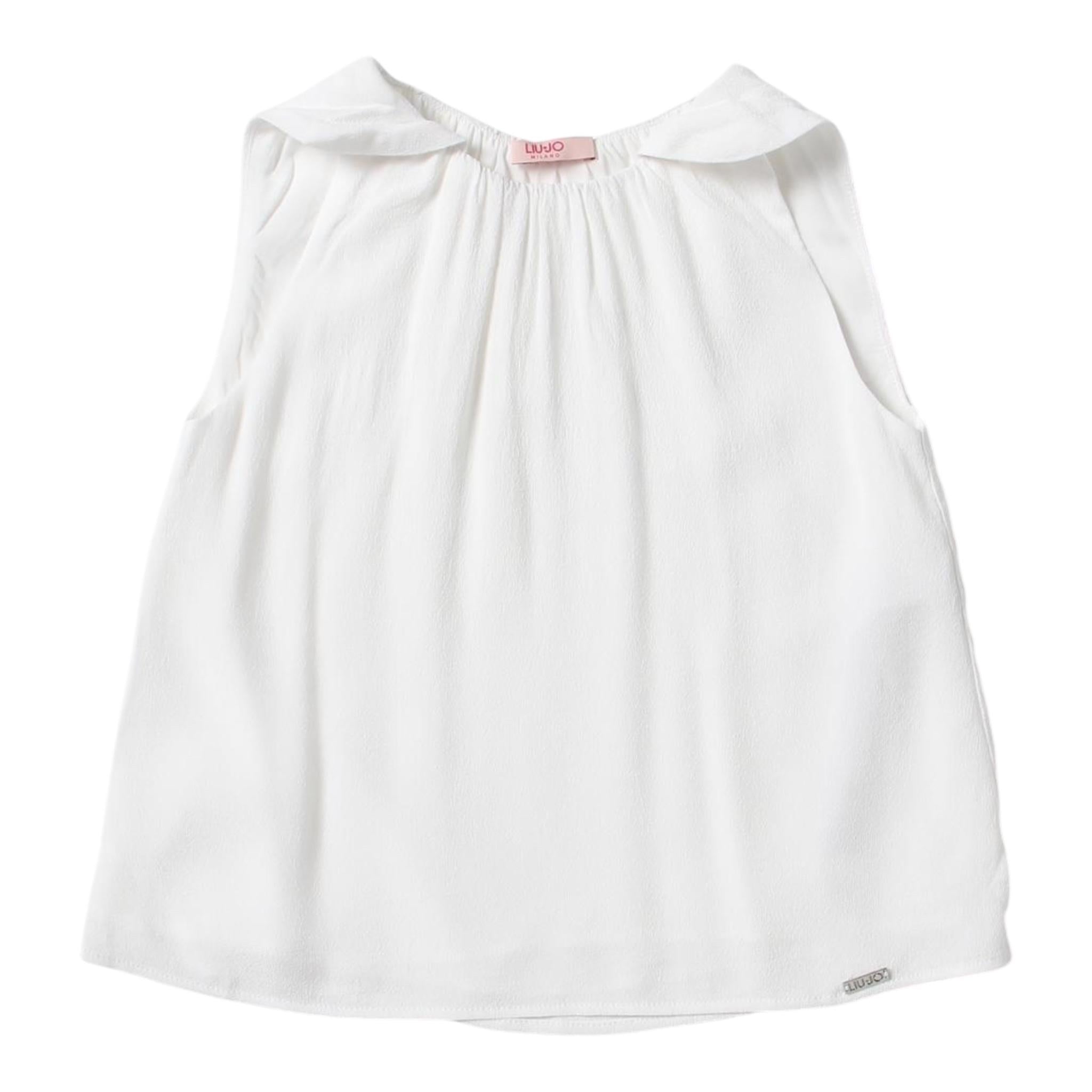 Liu Jo Camicia Giromanica Tinta Unita per Bambina G5126 BIANCO LIU JO 