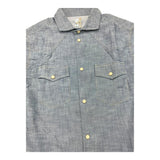 Eleventy Long Sleeve Solid Color Blue Shirt For Boys