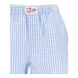 Saint Barth Short Bicolore con Fantasia A Quadrettini per Bambina BXY001 BIANCO/AZZURRO SAINT BARTH 
