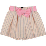 Monnalisa Short Tinta Unita con Cinturino per Bambina 419408 ROSA MONNALISA 