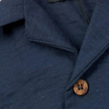 Never Too Camicia Mezza Manica tinta unita Blu per Neonato NT2428N BLU NEVER TOO 