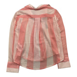 Manila Grace Long Sleeve Shirt Two-Tone Striped Pattern White/Pink For Girls