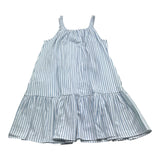 Please Abito Tinta Unita con Fantasia A Righe per Bambina ABB3181G72 BIANCO PLEASE 