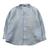Manuel Ritz Camicia Manica Lunga Tinta Unita Collo Coreano per Neonato MR3101 AZZURRO MANUEL RITZ 