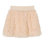 MISS BLUMARINE short  tinta unita in pelliccia con logo Avorio per Bambina IF4074 AVORIO MISS BLUMARINE 