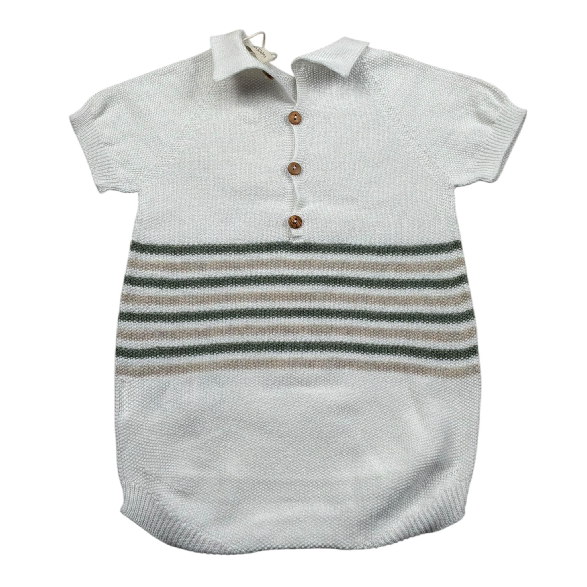 Wedoble Pagliaccetto Mezza Manica Tinta Unita per Neonato V2507305R BIANCO WEDOBLE 