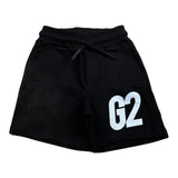 G2Firenze Bermuda tinta unita con Elastico In Vita Nero per Bambino G2LOGO NERO G2FIRENZE 