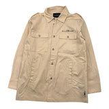 John Richmond Plain Shirt With Print And Pockets Biege For Boys