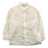 Paio Crippa Long Sleeve Shirt Solid Color Korean Collar Cream For Newborn
