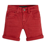 Guess Bermuda Tinta Unita con Girovita Regolabile per Neonato N1RD03WE620N ROSSO GUESS 