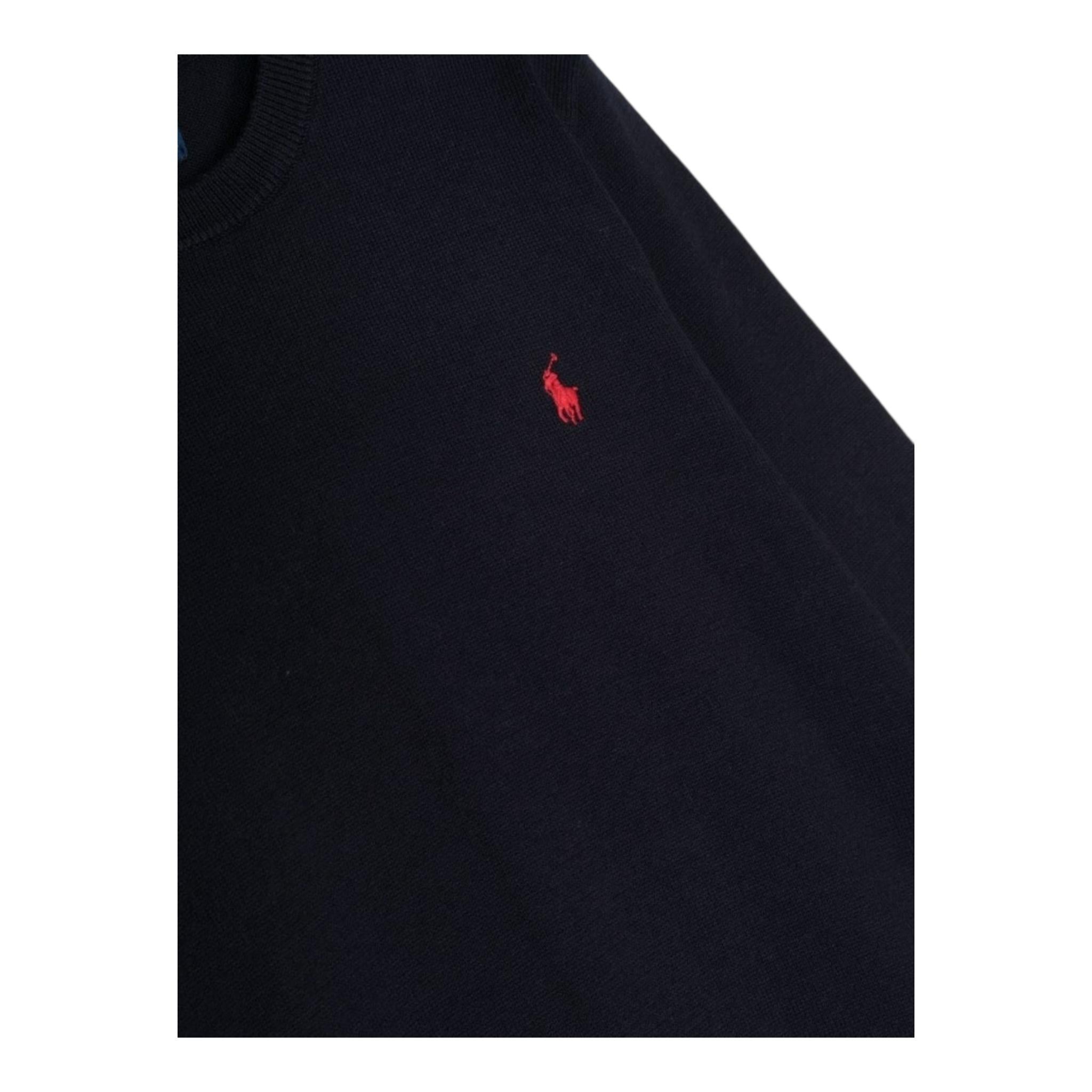 Ralph Lauren Maglia Girocollo Tinta Unita con Stampa per Neonato 321799887031N BLU RALPH LAUREN 