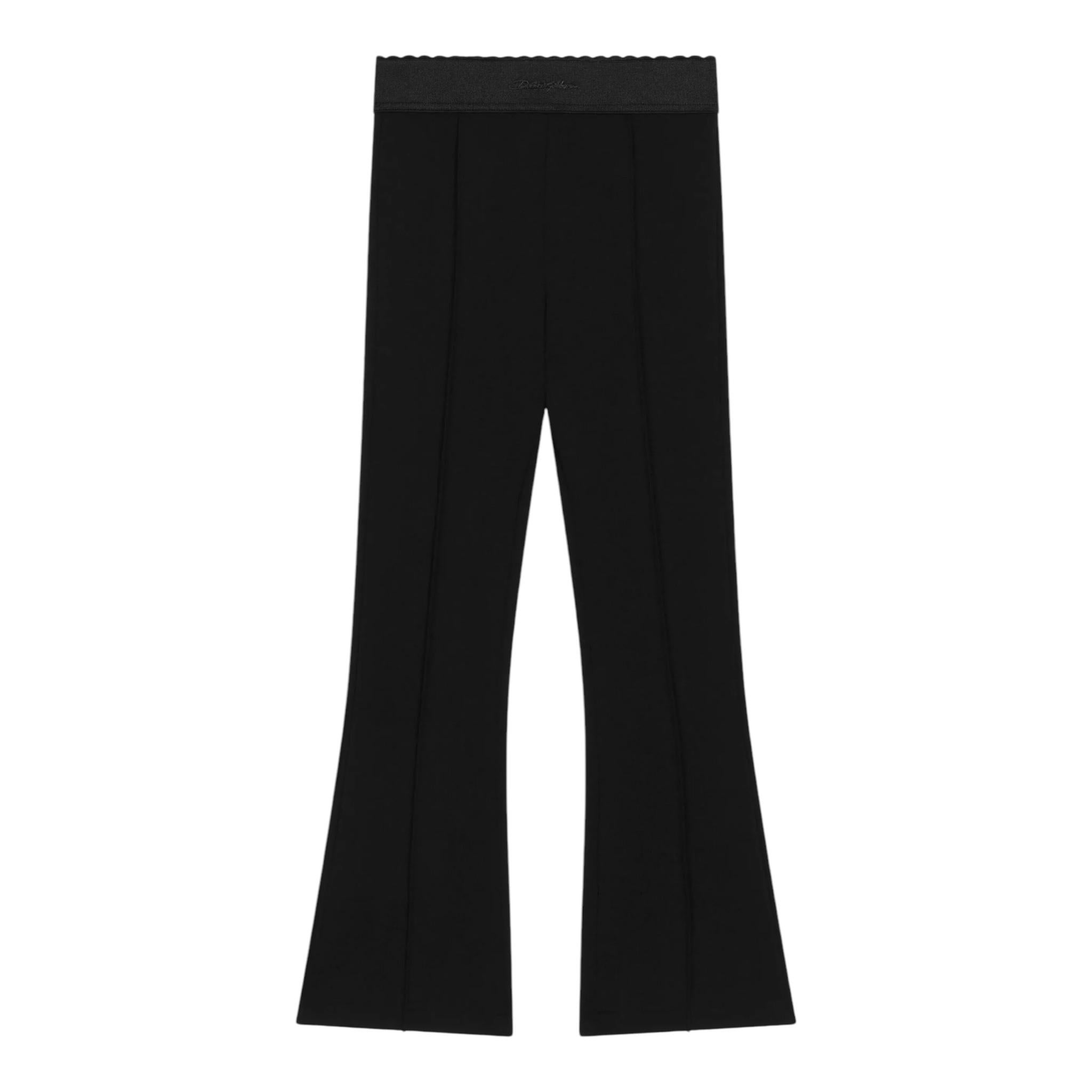 DOLCE & GABBANA pantalone modello a zampa tinta unita Nero per Bambina L5PC1 NERO DOLCE & GABBANA 