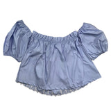 Lu Lu By Miss Grant Top Half Sleeve Solid Color Light Blue For Girls