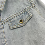 Elisabetta Franchi Giubbino In Denim Modello Crop con Bottoni per Bambina EFCA255 AZZURRO ELISABETTA FRANCHI 