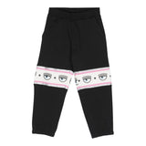 Chiara Ferragni Solid Color Pants Tracksuit Style With Print Black For Girls