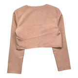 Patrizia Pepe Solid Color Crop Jacket Pink For Girls