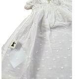 Petit Indi Top Tinta Unita con Balze per Neonata SS25B0923 BIANCO PETIT INDI 