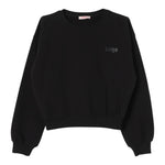 LIU JO felpa girocollo tinta unita con stampa Nero per Bambina GF4067F0939 NERO LIU JO 