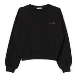 LIU JO felpa girocollo tinta unita con stampa Nero per Bambina GF4067F0939 NERO LIU JO 