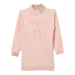 PINKO abito in maglia tinta unita con stampa Rosa per Bambina F4PIBGDR109 ROSA PINKO 