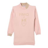 PINKO abito in maglia tinta unita con stampa Rosa per Bambina F4PIBGDR109 ROSA PINKO 