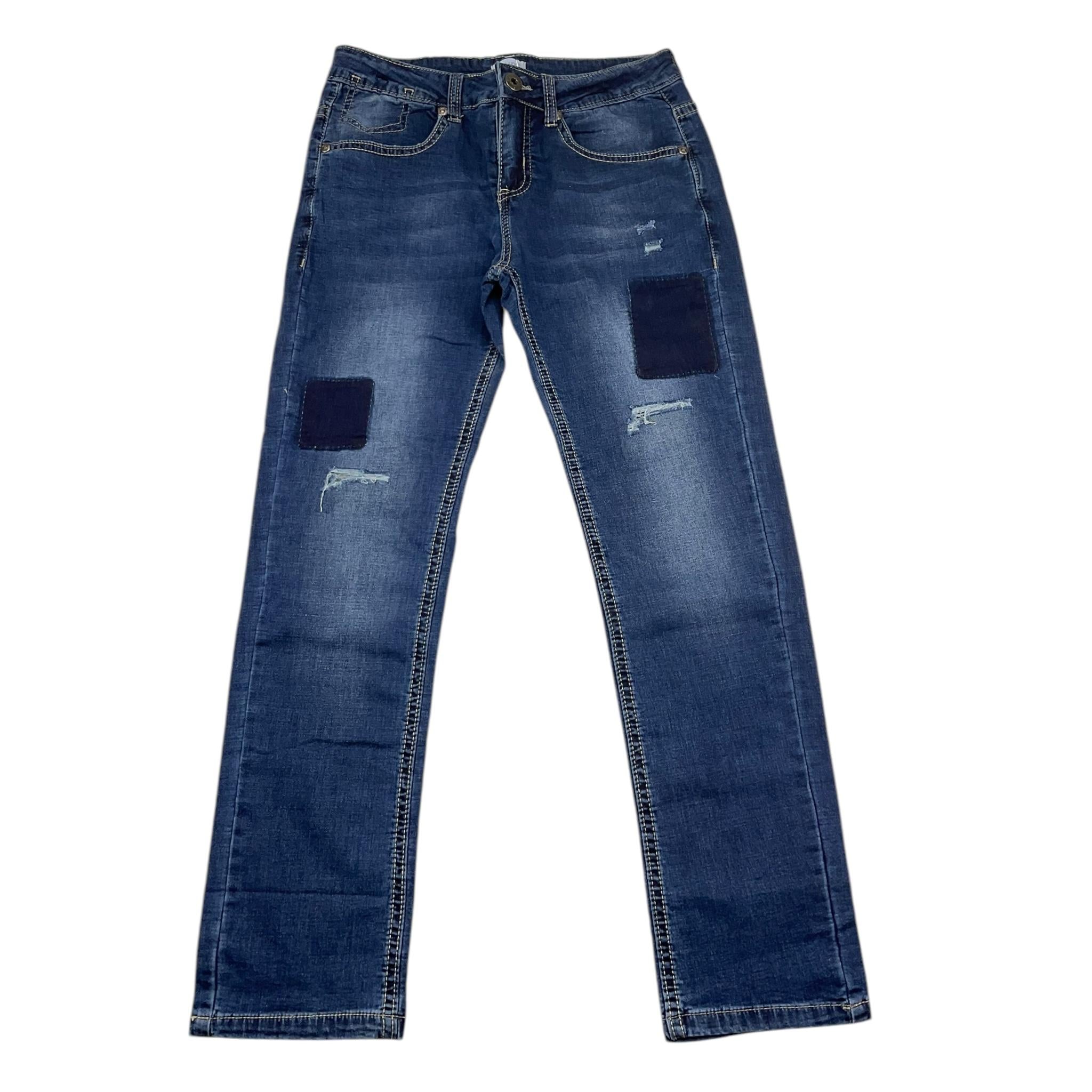 YOURS jeans tinta unita con strappi Blu per Bambino BY15088 BLU YOURS 