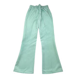 Cecyle Solid Color Flared Pants With Elastic Waist Aqua Green For Girls