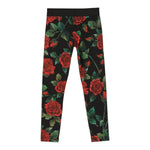 DOLCE & GABBANA leggins tinta unita con stampe rose Nero per Bambina L5JP3JFS NERO DOLCE & GABBANA 