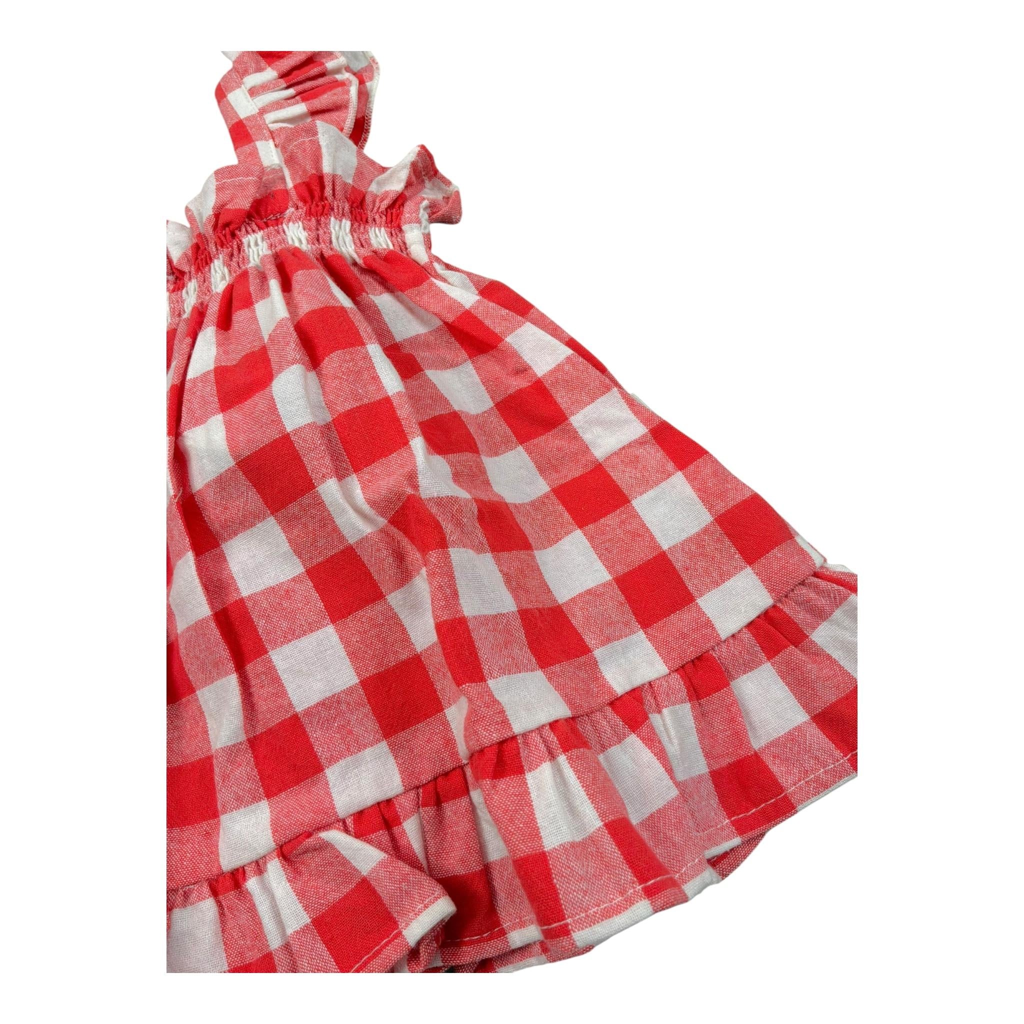 Petit Indi Completo 2 Pezzi Top-Coulotte Bicolore per Neonata SS25B0911 BIANCO/ROSSO PETIT INDI 