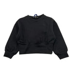 PICCOLA LUDO felpa modello crop tinta unita Nero per Bambina BS9WB044 NERO PICCOLA LUDO 