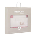 Mayoral Set Coperta 3 Pezzi Bicolore con Stampa per Neonata 9466 BIANCO/ROSA MAYORAL 