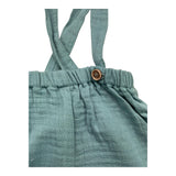 Petit Indi Bermuda Solid Color With Green Straps For Newborn