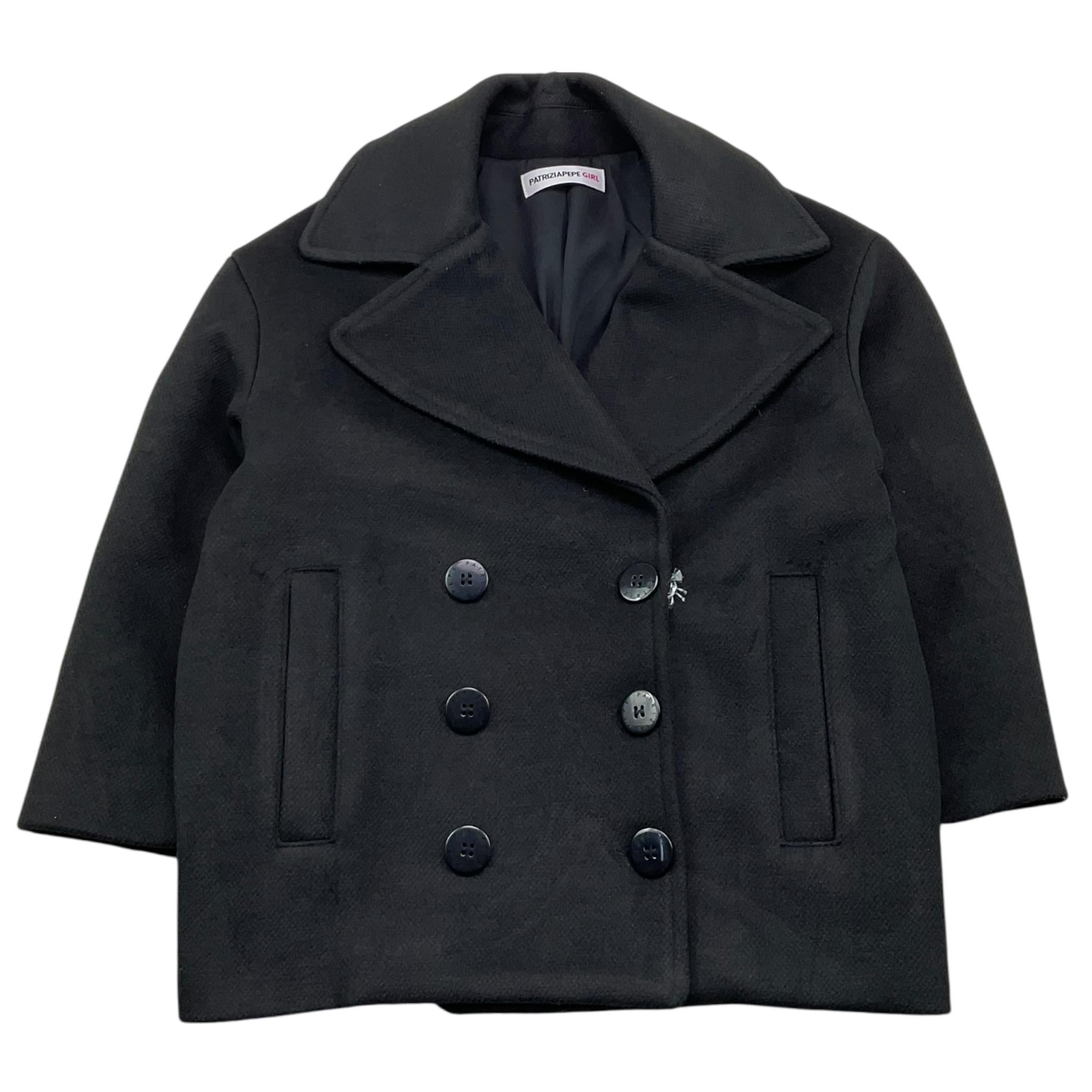 PATRIZIA PEPE cappotto tinta unita doppiopetto Nero per Bambina 7O0029 NERO PATRIZIA PEPE 