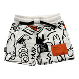 Shoe Complete Solid Color With Print T-Shirts-Bermuda White For Newborn
