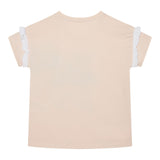 Guess T-Shirt Girocollo Tinta Unita con Stampa per Neonata K5RI12K6YW4XX ROSA GUESS 