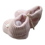 Little Bear Two-Tone Pink Baby Booties