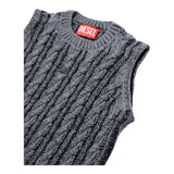 DIESEL gilet tinta unita con logo Grigio per Bambina J01973 GRIGIO DIESEL 