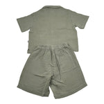 Teddy E Minou Completo 2 Pezzi Camicia-Bermuda Tinta Unita per Neonato E25CP075C6041NX VERDE TEDDY E MINOU 