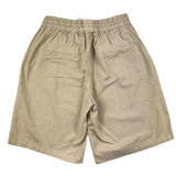 Dan John Solid Color Elastic Waist Bermuda Shorts Beige For Boys