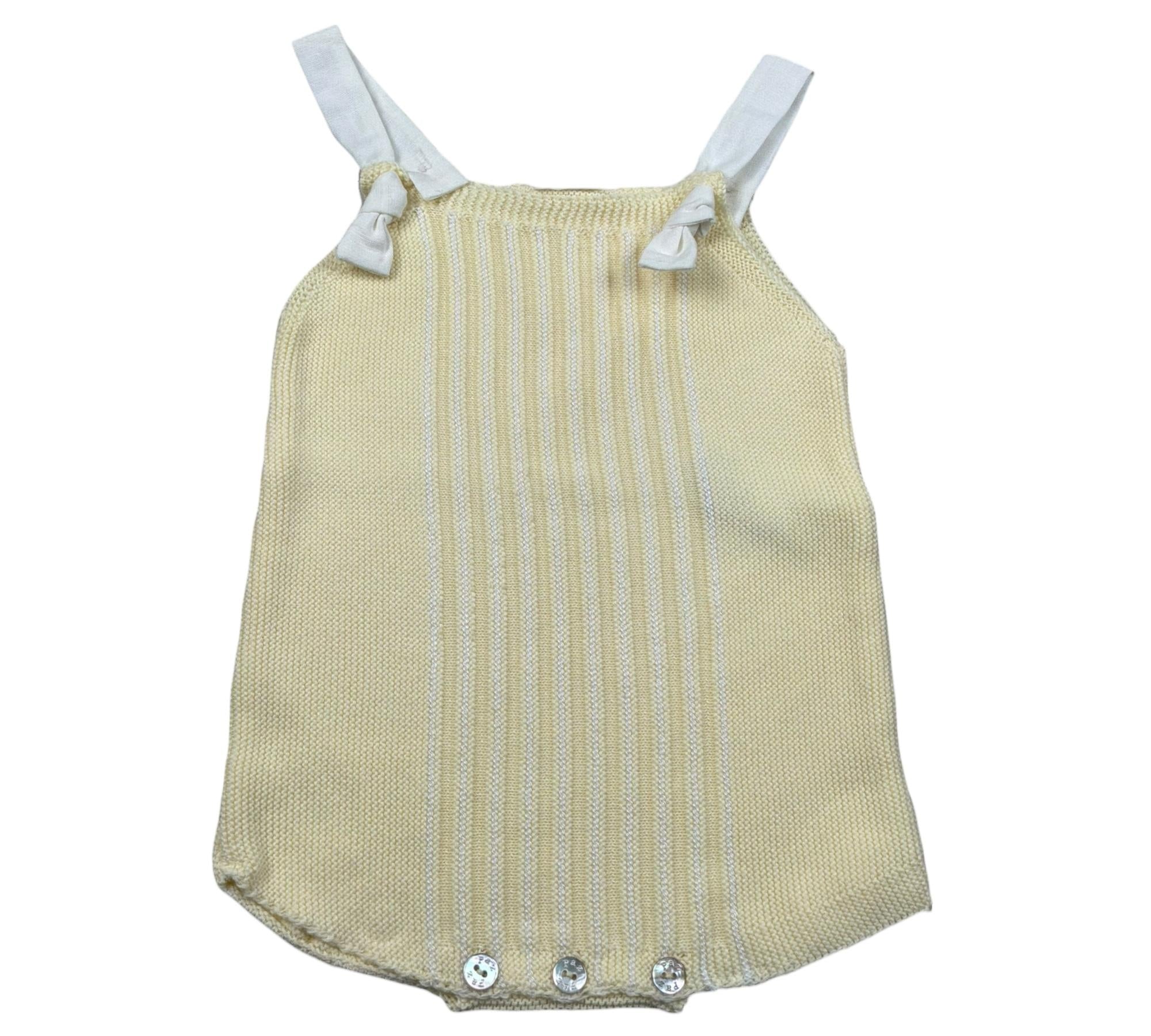 Paz Rodriguez Pagliaccetto Giromanica Tinta Unita per Neonata 022122292 GIALLO PAZ RODRIGUEZ 