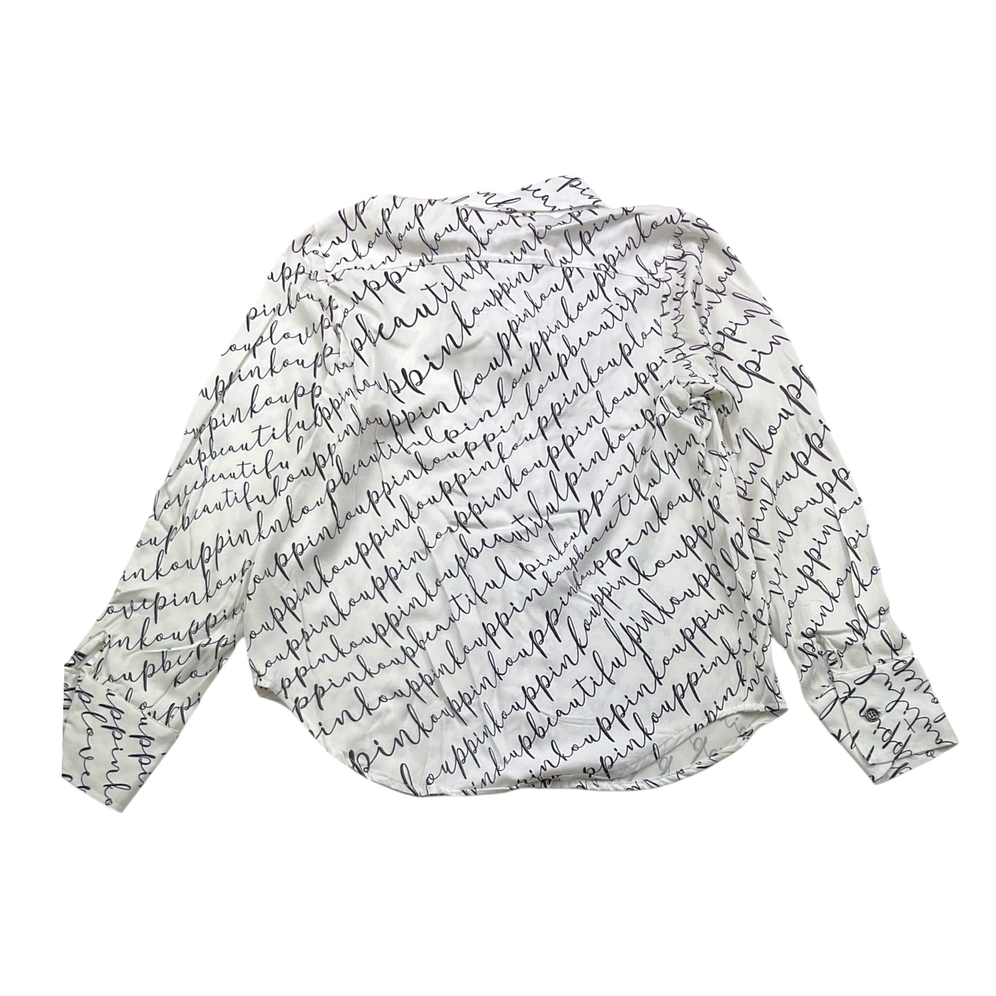 PINKO camicia tinta unita con manica lunga e stampa Bianco per Bambina F4PIJGSI029 BIANCO PINKO 