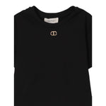 Twinset T-Shirt Girocollo Tinta Unita per Bambina 251GJ2481 NERO TWINSET 