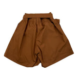 Fun &amp; Fun Solid Color Elastic Waist Shorts Brown for Girls
